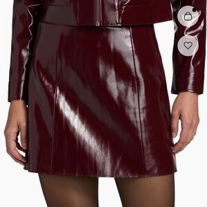 Ronny Kobo Collection Burgundy Mini Skirt